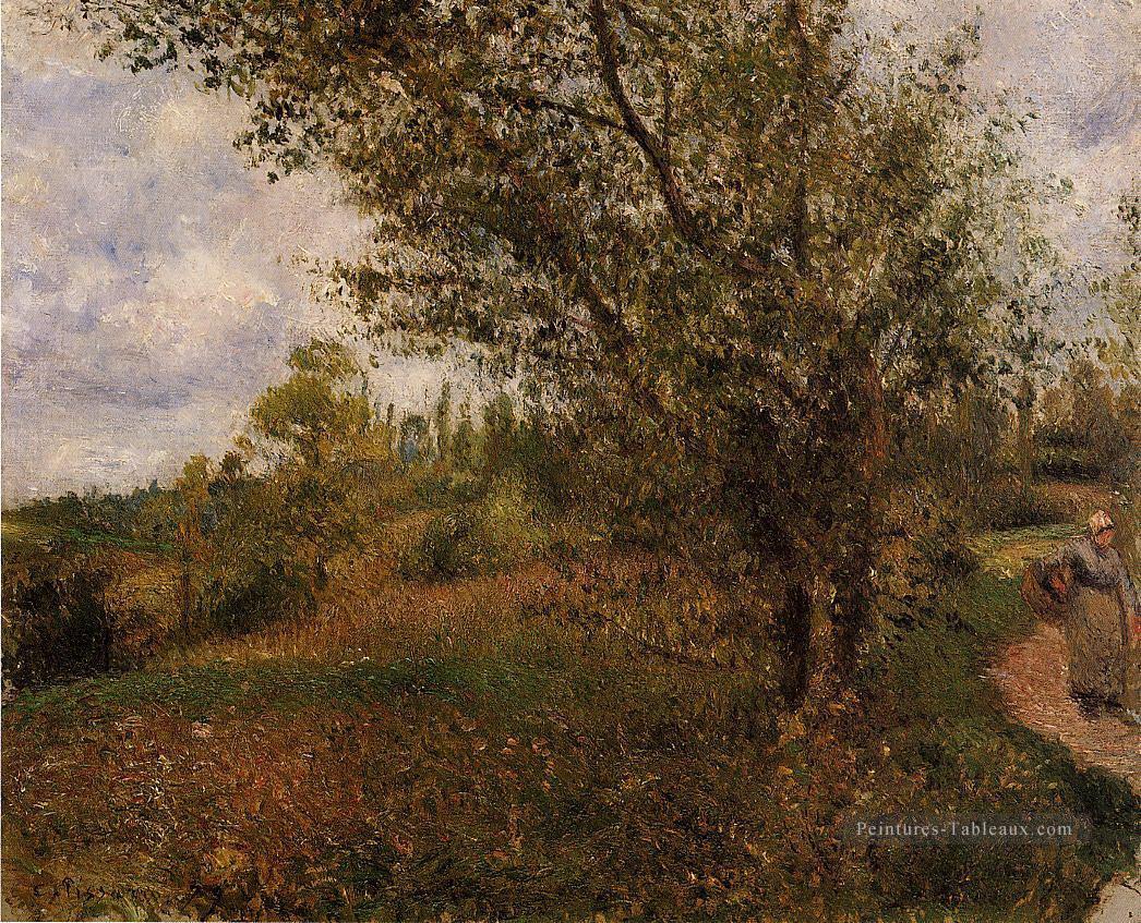 Paysage de pontoise à travers les champs 1879 Camille Pissarro Peintures à l'huile